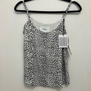 Pistola Black and White Animal Print Camisole